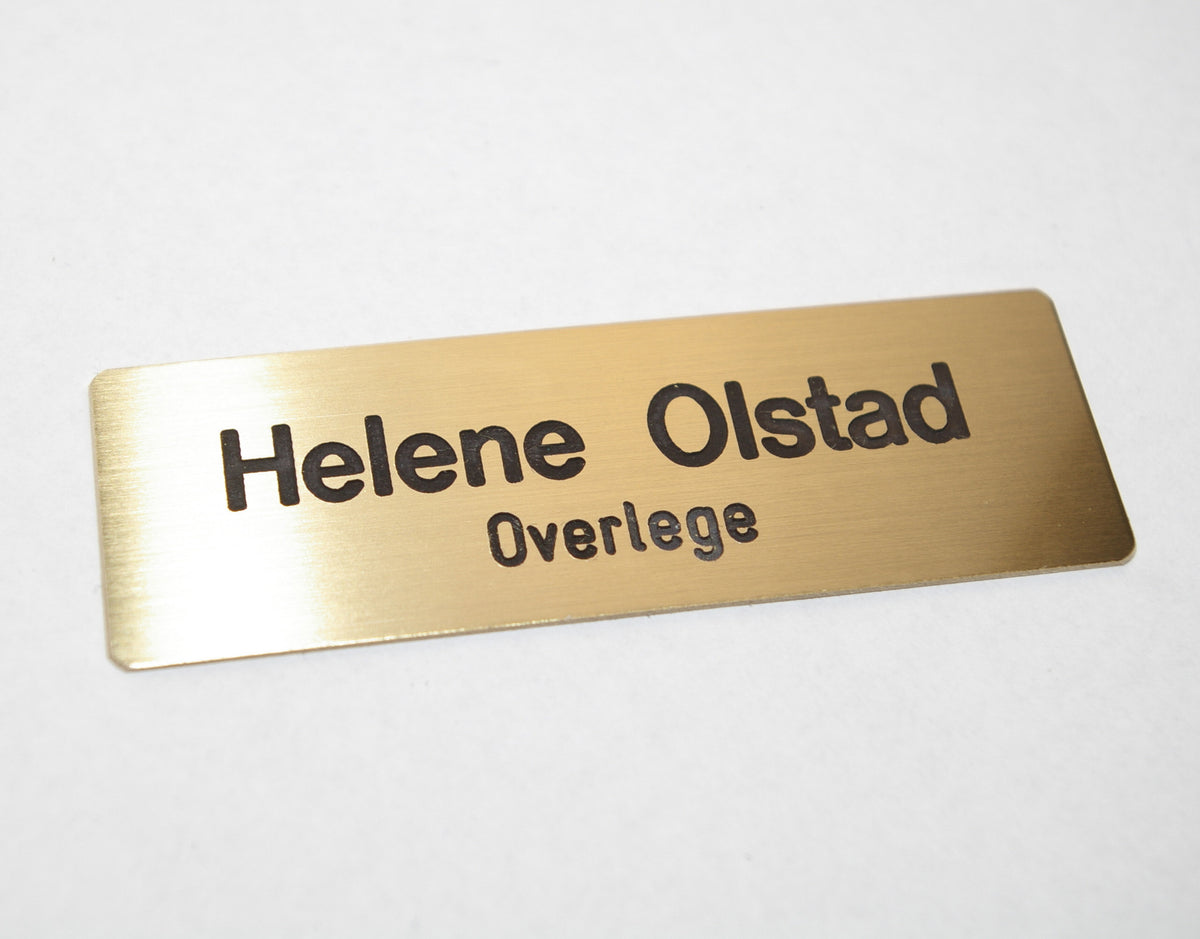 Navneskilt i børstet messing, type B, bilde 4