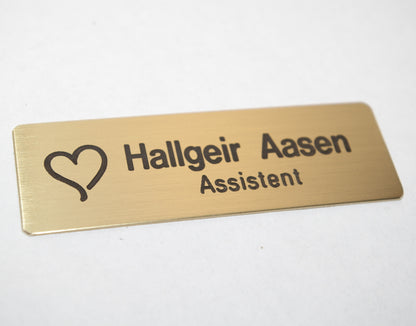 Navneskilt i børstet messing, type B, bilde 5