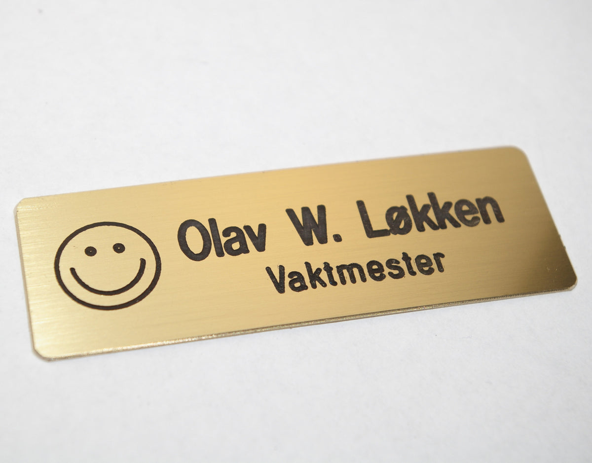 Navneskilt i børstet messing, type B, bilde 6