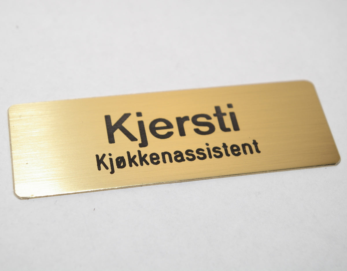 Navneskilt i børstet messing, type B, bilde 3