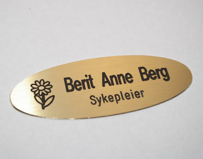 Navneskilt i børstet messing, type C, bilde 5