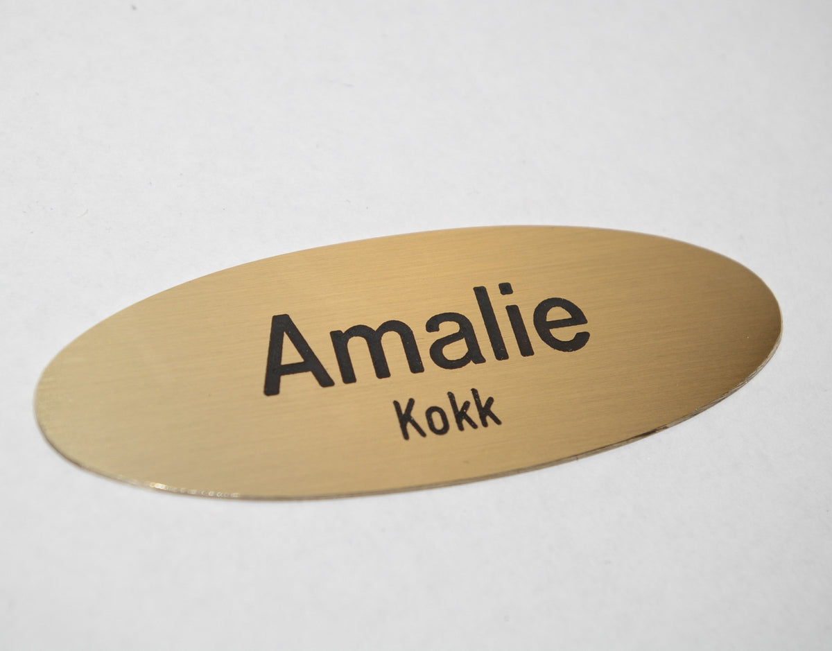 Navneskilt i børstet messing, type C, bilde 3