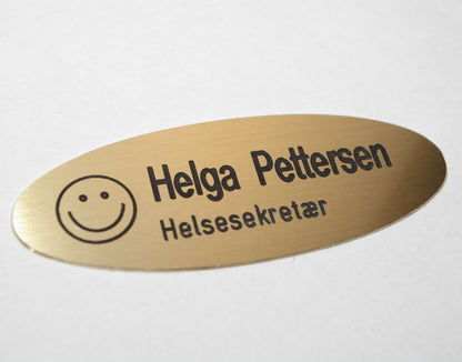 Navneskilt i børstet messing, type C