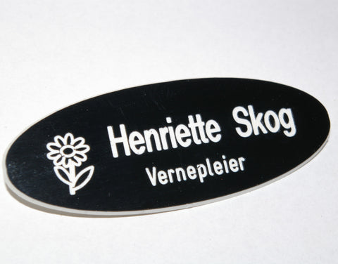 Navneskilt i plast, type C