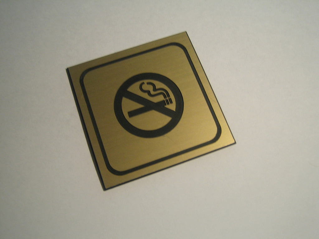 Røyking forbudt, skilt i plastlaminat