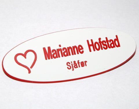 Navneskilt i plast, type C