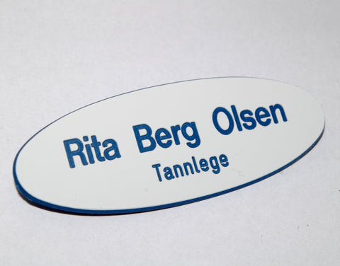 Navneskilt i plast, type C