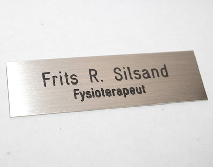 Navneskilt i børstet stål, type A, bilde 2