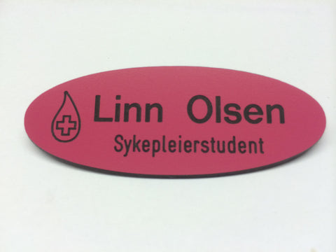 Navneskilt i plast, type C