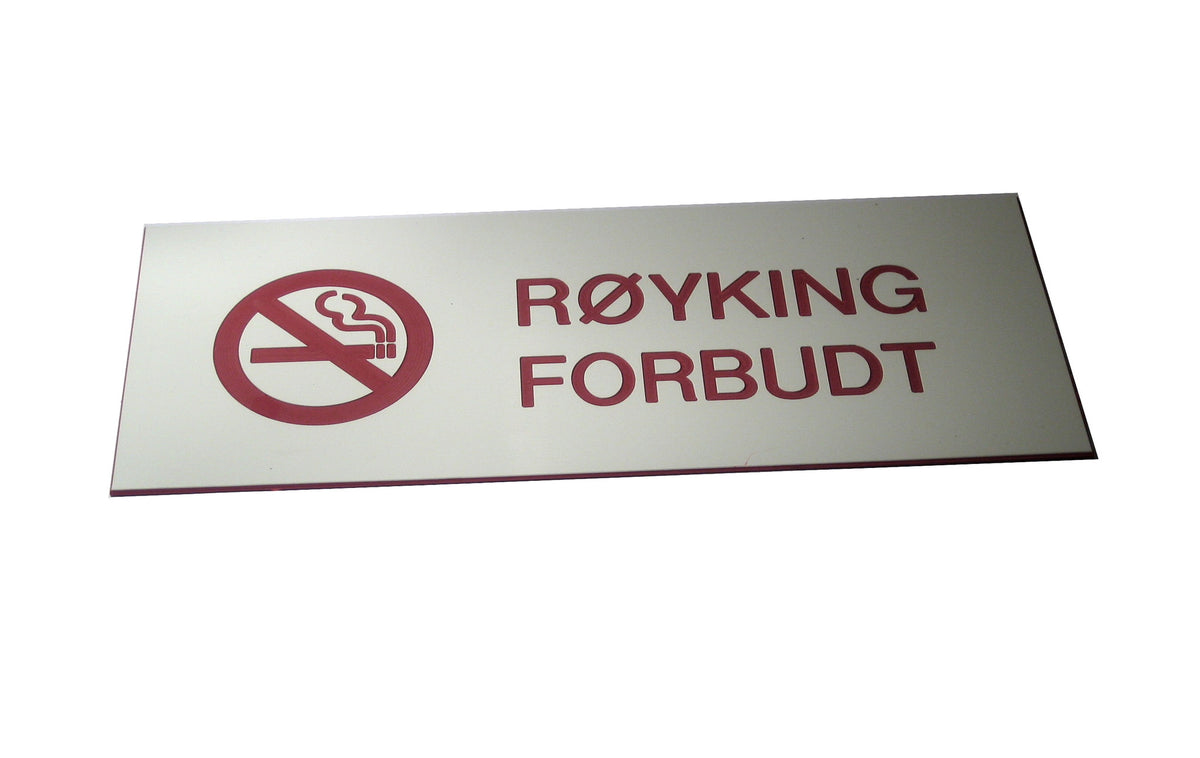Merkeskilt i plastlaminat
