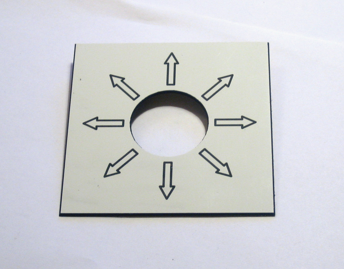 Merkeskilt i plastlaminat