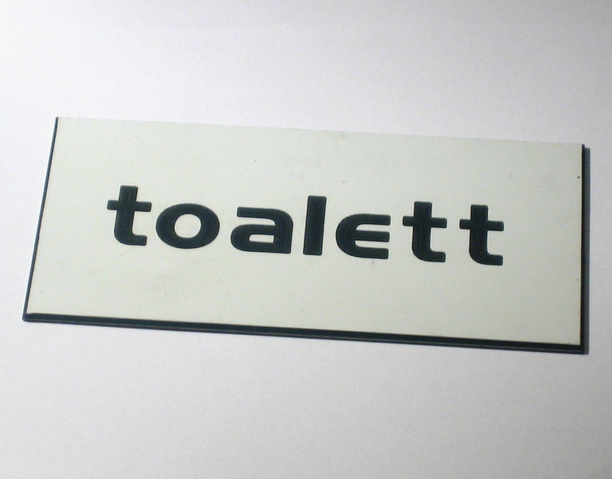 Toalettskilt i plastlaminat, bilde 2