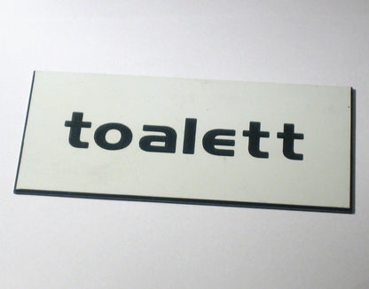 Toalettskilt i plastlaminat, bilde 2